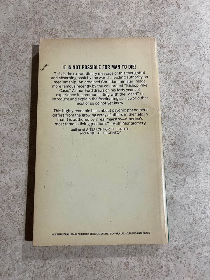 1969 Unknown But Known by Arthur Ford Vintage Paperback Book