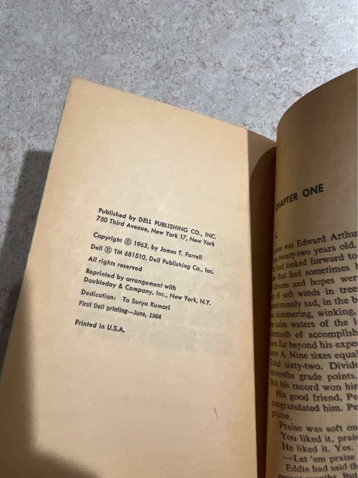 1964 The Silence of History by James T Farrell Vintage Paperback Book