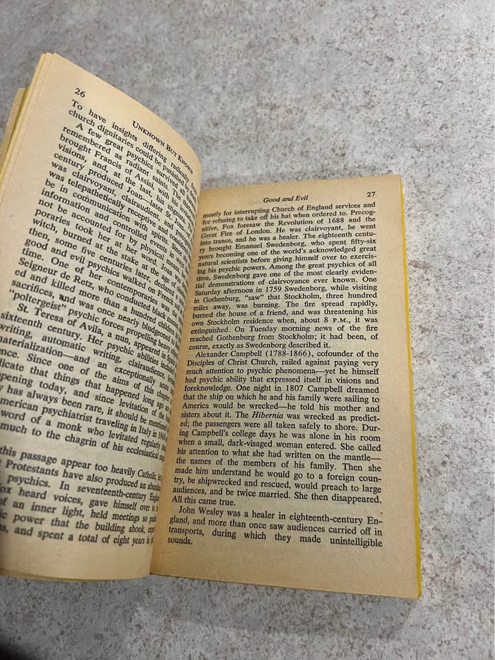 1969 Unknown But Known by Arthur Ford Vintage Paperback Book