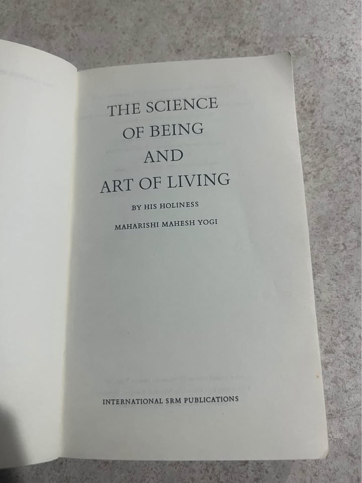 1966 The Science of Being and Art of Living by Maharishi Mahesh Yogi Vintage Paperback Book