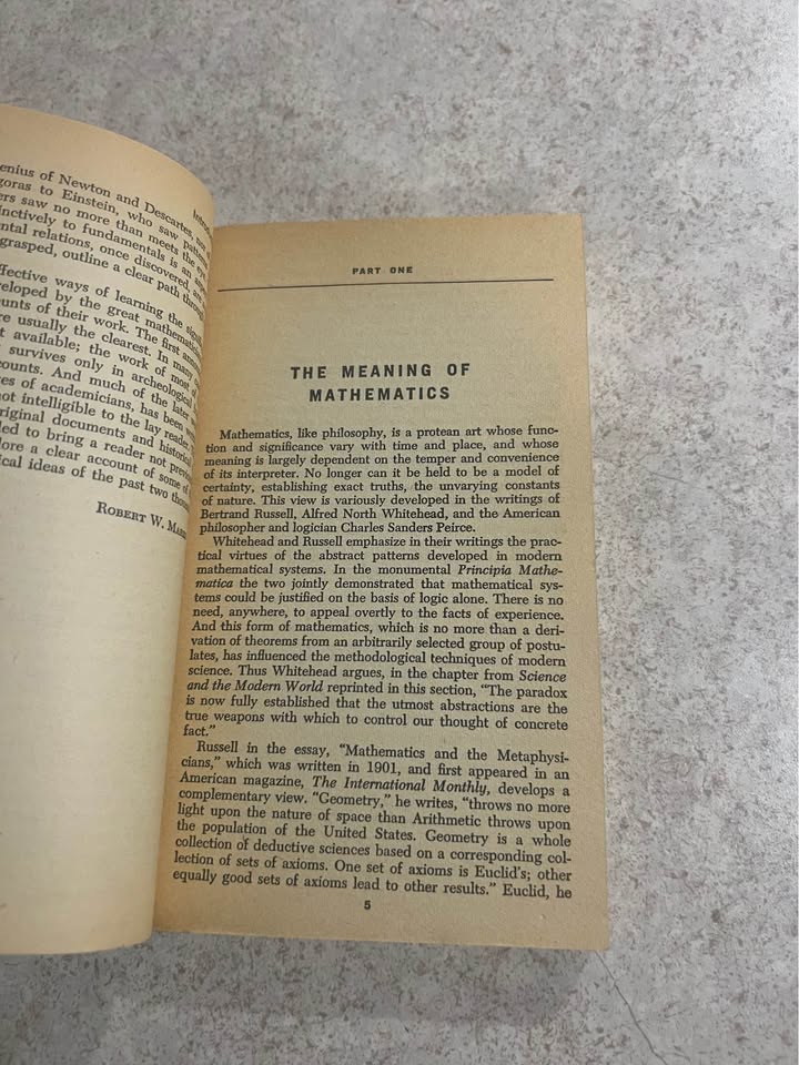 1964 The Growth of Mathematics by Robert W Marks Vintage Paperback Book