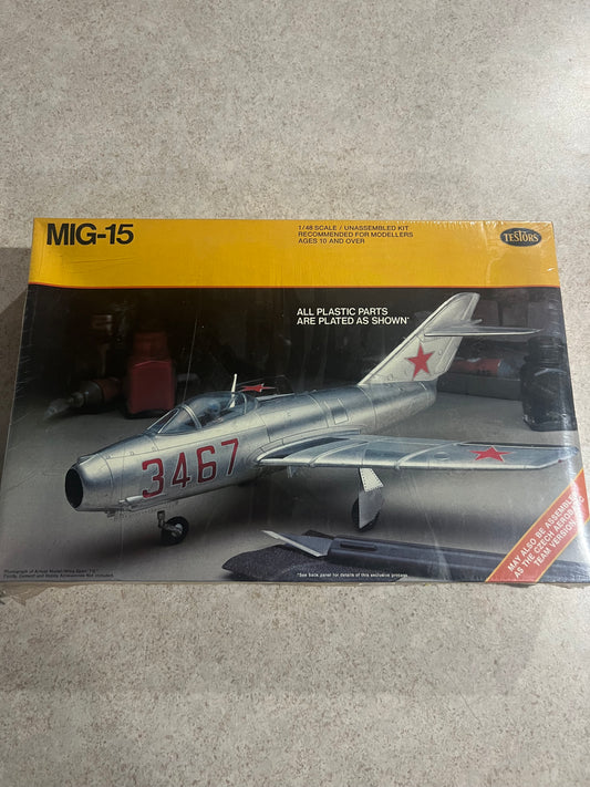 Testors Italleri MIG-15 WWII Plastic Vintage 1/48 Model Plane Airplane Kit NEW SEALED