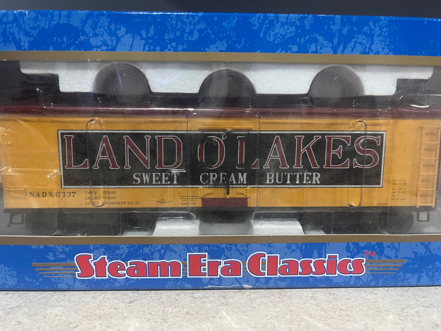 Atlas Steam Era Classics #6747-1 40’ Woodside Reefer Car Land O’Lakes #6337 3 Rail O Model Train