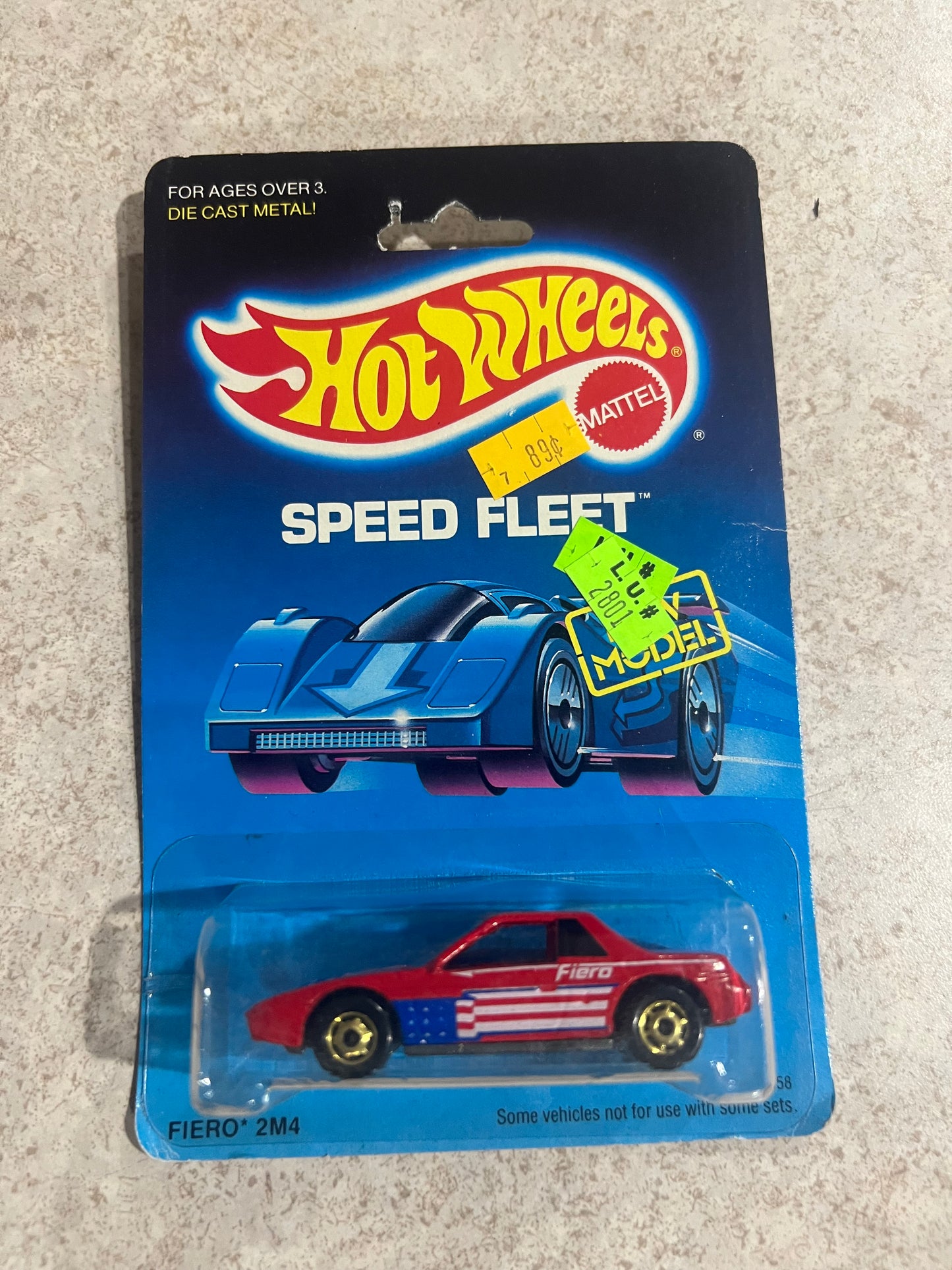 Vintage Hot Wheels Fiero 2M4 Speed Fleet #1458 1989 1/64 Diecast Car New